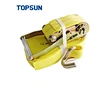 yellow ratchet tie down strap