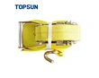 yellow ratchet tie down strap